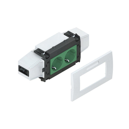 Niedax - Einbaudose für Geräteeinbaukanal Geräteeinbausteckdose 2-f. GESWL 2 R SV 250V/16A