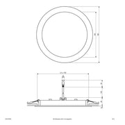 EVN Lichttechnik - Decken-/Wandleuchte LED-Einbaupanel rund LR44183540 4000K IP44 350mA ws