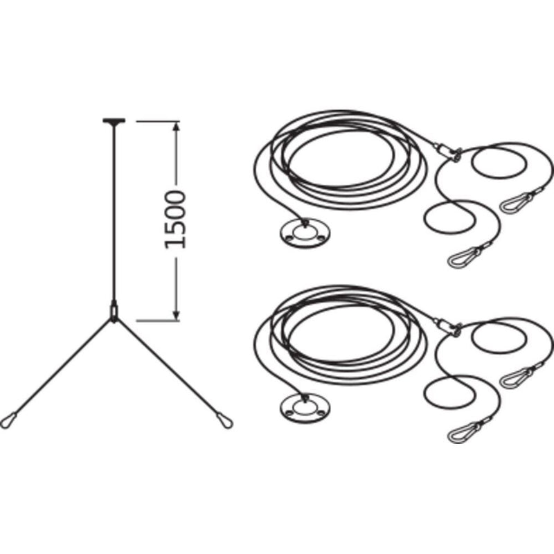 Ledvance - Mechanisches Zubehör/Ersatzteile für Leuchten Seilabhängung-Set PL SUSPENSION KIT