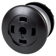 Eaton - Frontelement für Pilztaster Pilzdrucktaste M22-DRP-S-X schw.,o.Schild,rast − 5 Stück