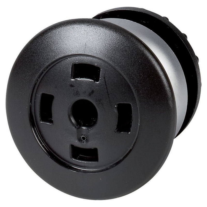Eaton - Frontelement für Pilztaster Pilzdrucktaste M22-DRP-S-X schw.,o.Schild,rast − 5 Stück