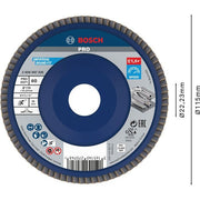 Bosch - Trenn-/Schleifscheibe PRO X571 2608607335 Fächerschleifscheibe