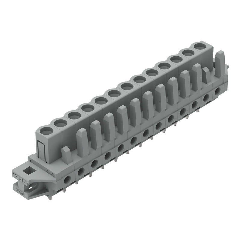 WAGO - Leiterplattensteckverbinder THT-Federleiste gerade 232-143/031-000 Rastermaß 5mm,grau − 25 Stück