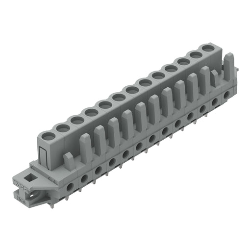 WAGO - Leiterplattensteckverbinder THT-Federleiste gerade 232-143/031-000 Rastermaß 5mm,grau − 25 Stück