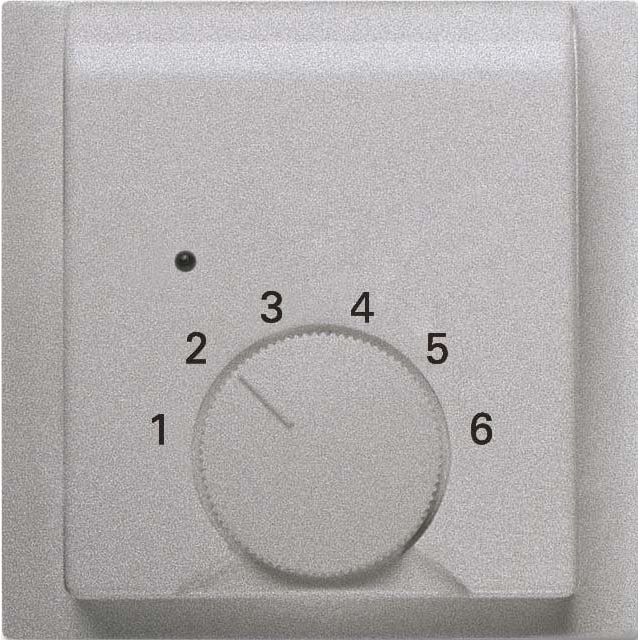 Busch-Jaeger - Abdeckung/Bedienelement für Installationsschalterprogramme Temperaturreglerabdeckung 1795 HK-783 alusilber