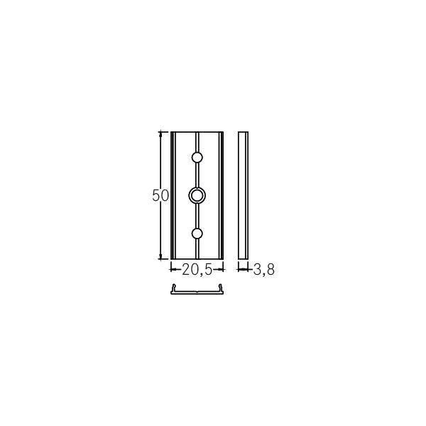 Brumberg Leuchten - Mechanisches Zubehör/Ersatzteile für Leuchten Verbindungsstück 53004000 inkl. Bohrung 4,5mm