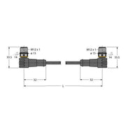 Turck - Rundsteckverbinder, feldkonfektionierbar (Industriesteckverbinder) PUR-Kabelmantel WSC-WSC5701-1M Thin