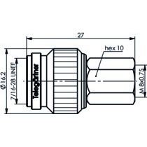 Telegärtner - Koax-Kupplung Adapter TNC-FME (M-M) 100023860 − 5 Stück