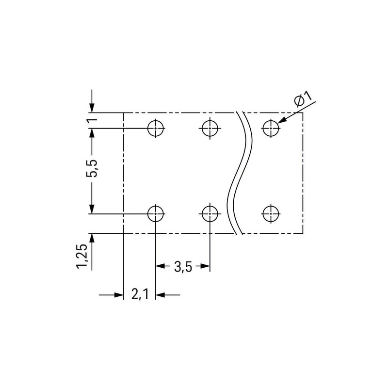 WAGO - Leiterplattenklemme THR-Leiterplattenklemme 2086-1106/000-650 − 144 Stück