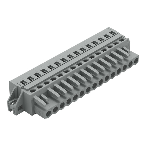 WAGO - Kabelsteckverbinder für Leiterplattensteckverbinder 1-Leiter-Federleiste 231-115/027-000 CAGECLAMP,2,5 mm²,gr − 25 Stück