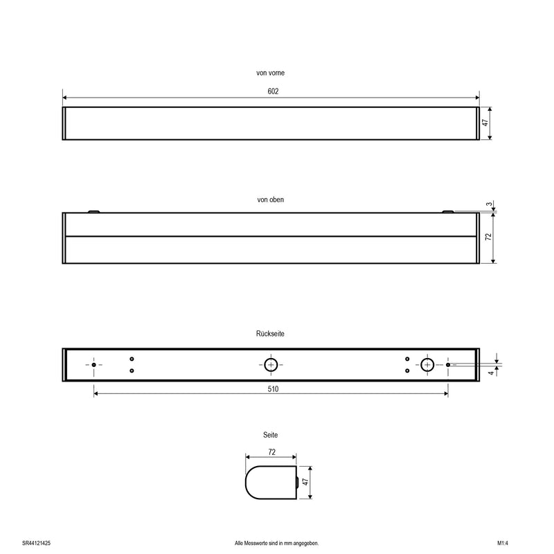 EVN Lichttechnik - Decken-/Wandleuchte LED-Wandleuchte SR44121425