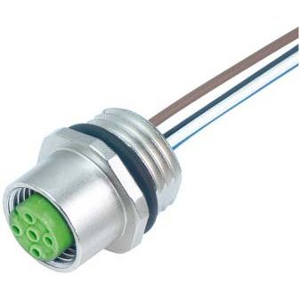 Murrelektronik - Rundsteckverbinder, feldkonfektionierbar (Industriesteckverbinder) Flanschbuchse 7000-13561-9720050 A-cod. M12