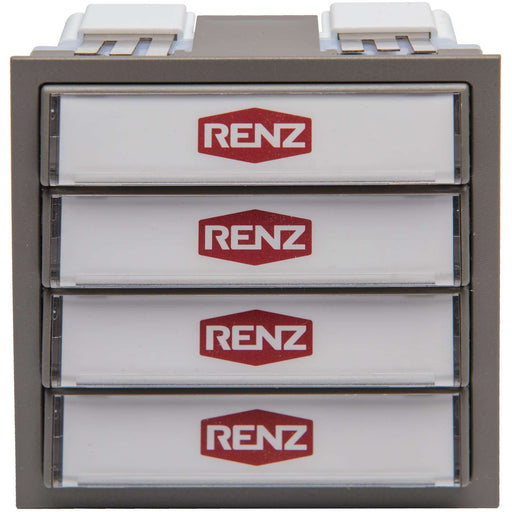 Renz Metallwaren - Funktionsmodul für Türkommunikation Tastenmodul 97-9-85272.7039 mit 4 Klingeltaster − 1 Stück
