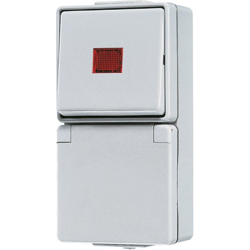 Jung - Schalter-/Steckdosenkombination SCHUKO-Steckdose 676 KOW 16A 250V