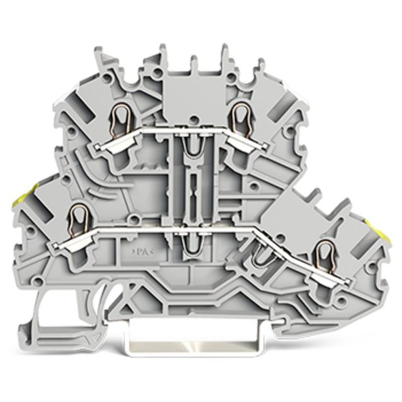 WAGO - Durchgangs-Reihenklemme Doppelstockklemme 2000-2201/353-000 L/L 1 mm2 grau − 50 Stück