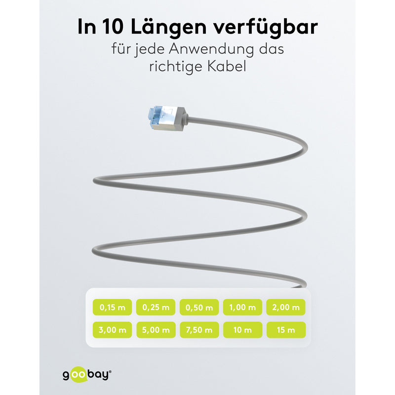 Goobay - Patchkabel Kupfer Patchkabel U/FTP Cat6 74320 Ultraflexibel,slim,s