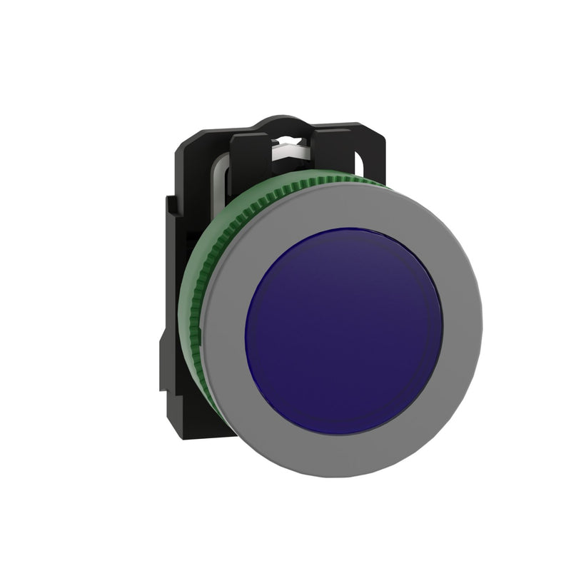 Schneider Electric - Leuchtmelder, Komplettgerät Leuchtmelder XB5FVG6C0 bl,30mm,120V,in grau