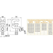 DEHN - Anschlusselement für EuK-Vorrichtung Universalklemme UK 30 SK D25/30mm T18mm