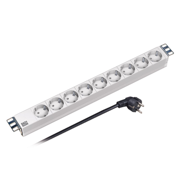 EFB-Elektronik - Mehrfachsteckdose Steckdosenleiste 19Zoll 691685 1HE, 9f., RAL7035  − 1 Stück
