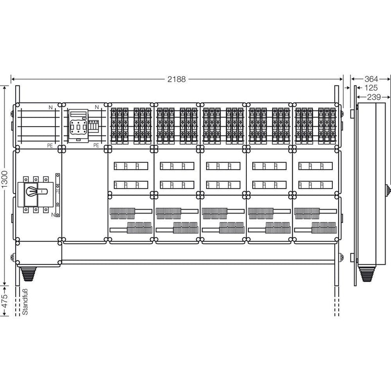 Hensel - Verteilerschrank für Energieversorgung Ladeverteiler Mi EV 11kW 30101 f.30 Ladep. a 11kW