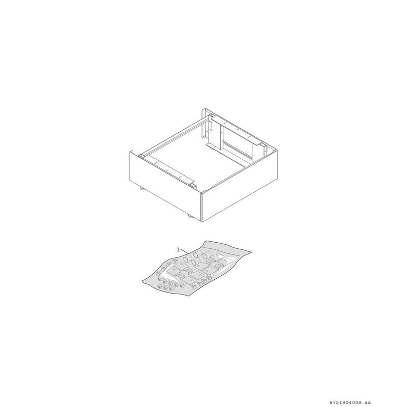 Bosch Thermotechnik - Zubehör/Ersatzteile für Wärmepumpe Podest silber 8738210620 100mm f.Glas-Design