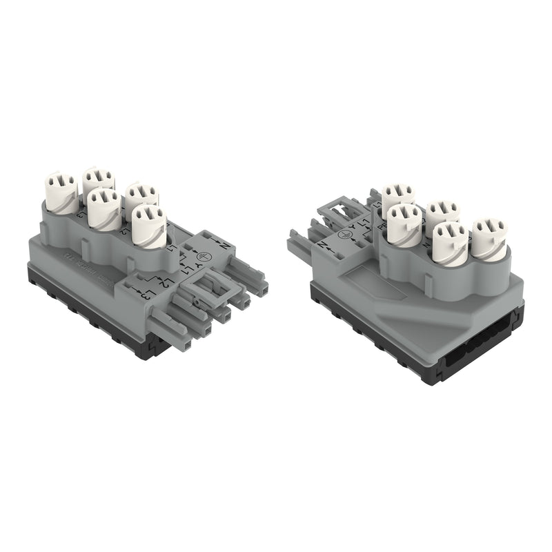 WAGO - Flachleitungsadapter für steckbare Gebäudeinstallation Abgriffmodul 772-265/060-000 grau − 10 Stück