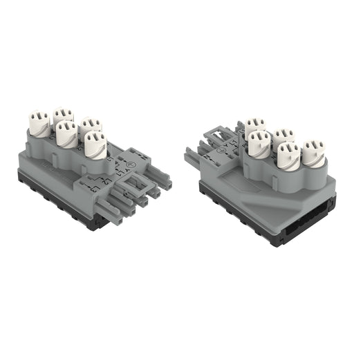 WAGO - Flachleitungsadapter für steckbare Gebäudeinstallation Abgriffmodul 772-265/060-000 grau − 10 Stück