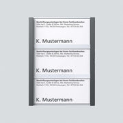 Siedle&Söhne - Zubehör/Ersatzteile für Türkommunikation Namensschild dgr-Glim 200029959-00 f. TM612-3/BTM650-06 − 1 Stück