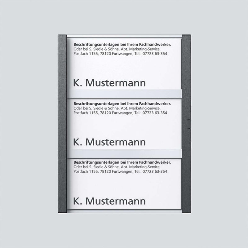 Siedle&Söhne - Zubehör/Ersatzteile für Türkommunikation Namensschild dgr-Glim 200029959-00 f. TM612-3/BTM650-06 − 1 Stück