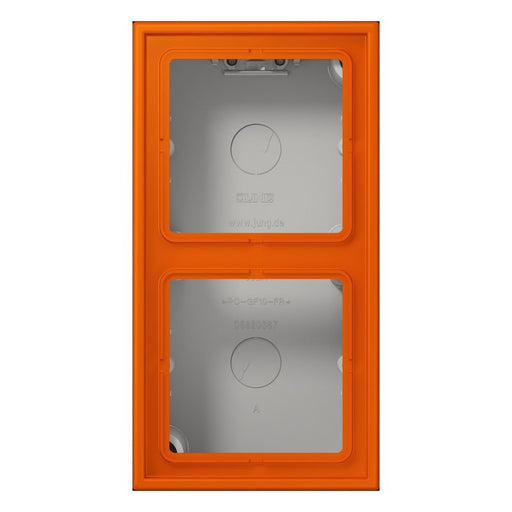 Jung - Aufputzgehäuse für Unterputzgerät Aufputz-Kappe 2fach LC 582 A 260 orange vif (4320S)
