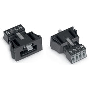 WAGO - Geräteanschluss für steckbare Gebäudeinstallation Snap-In-Stecker 890-714 4-polig,Kod. A,sw − 50 Stück