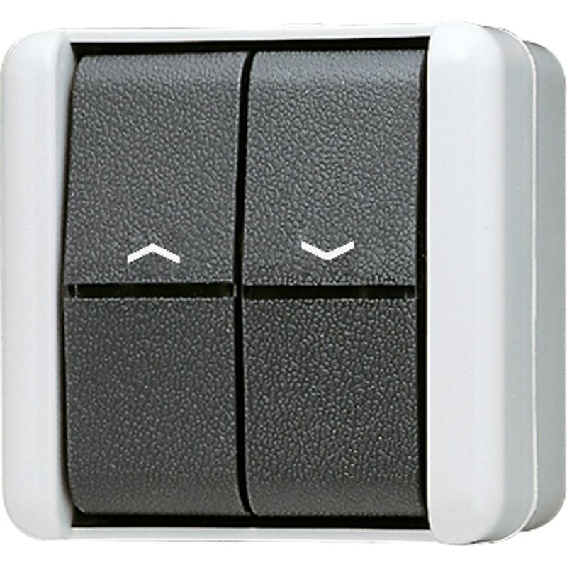 Jung - Jalousieschalter/-taster Jalousie-Wippschalter 839 VW 10AX 250V Tas.1-pol