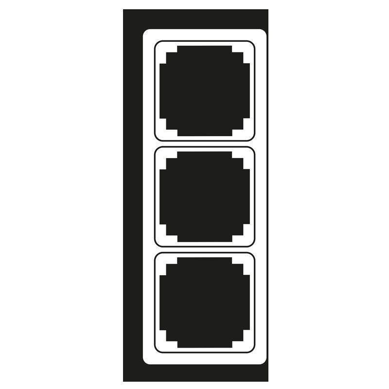 Jung - Abdeckrahmen Rahmen 3-fach aws CDP 583 WW waage/senkrecht