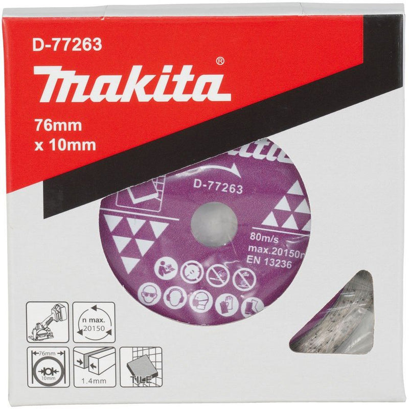Makita - Trenn-/Schleifscheibe Diamantscheibe D-77263 76 x 1,4 x 10