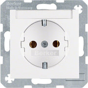 Berker - Steckdose Schuko-Steckdose pws 47501909 + Beschriftungsfeld