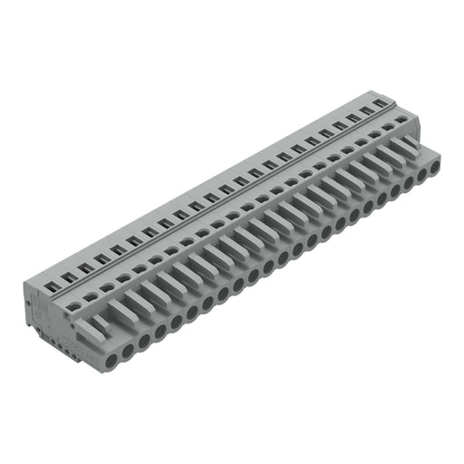 WAGO - Kabelsteckverbinder für Leiterplattensteckverbinder 1-Leiter-Federleiste 231-123/026-000 CAGECLAMP,2,5 mm²,gr − 10 Stück