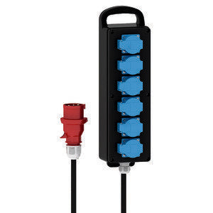 Bals Elektrotech - CEE-Steckdosen-Kombination (IEC 60309) Vollgummi-Blockverteiler 53247