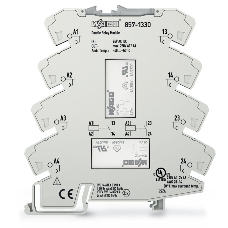 WAGO GmbH & Co. KG - Schaltrelais Relaismodul 2-fach 857-1330 AC/DC 24 V