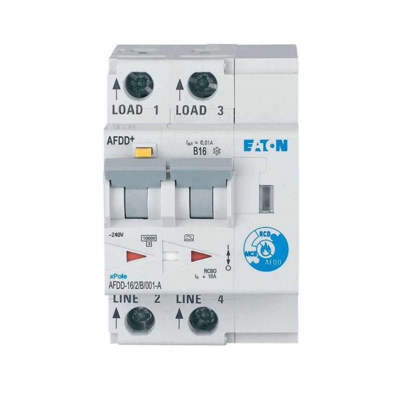Eaton - Kombination FI-Schalter/Leitungsschutzschalter mit Zusatzeinrichtung Brandschutzschalter AFDD-16/2/B/001-A 2polig, B16A, 10mA