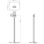 Vogels - Halterung für Audio-/Videosysteme Bodenständer PTA3101 sw-si TabLock