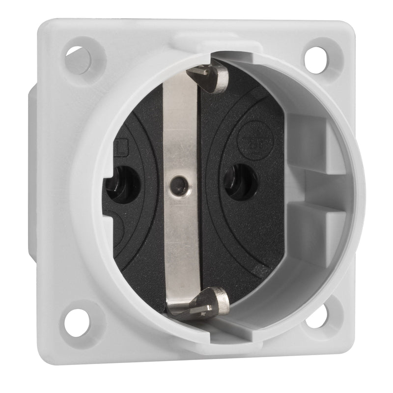 ABL - Schutzkontakt-Anbausteckdose EB-Steckdose 1661360 1K Sk/oDeckel gr − 100 Stück