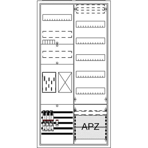 Striebel&amp;John - Zähler-Komplettschrank Komplettschrank BA27BB5 APBKE-IA271Z1R1V5A2 − 1 Stück by Striebel&amp;John
