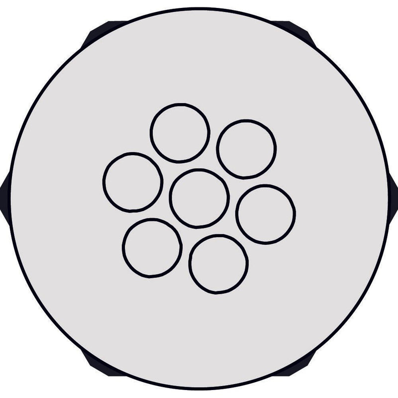 Icotek - Einführungsflansch für Kleingehäuse/Schaltschrank Kabeldurchführungsrahmen KEL DPZ 32/7 grau M32-M63 − 10 Stück