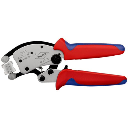 Knipex - Presswerkzeug Kabelschuhe/Verbinder, Aderendhülsen, Schirmanschluss Crimpzange 97 53 18 − 1 Stück