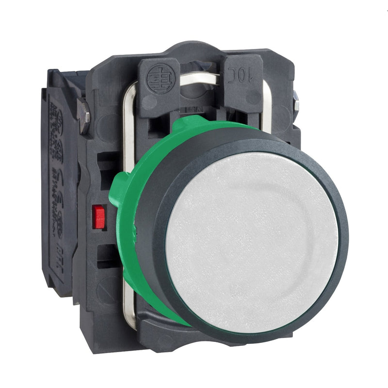 Schneider Electric - Drucktaster, Komplettgerät Drucktaste XB5AA15 ws, 1S, 1Ö