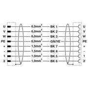 Phoenix Contact - Energiekabel < 1 kV, für ortsveränderlichen Einsatz Steckverbinder beidseitig K-7E-M40 M9/#1620392 kunststoffumspritzt − 2 Stück