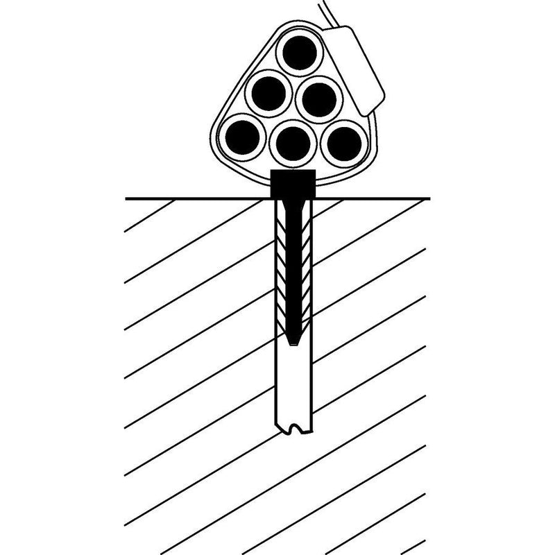 HellermannTyton - Befestigungssockel und -element für Kabelbinder Wanddübel LOK01-N66-BK-C1 − 100 Stück