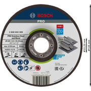 Bosch - Trenn-/Schleifscheibe PRO Stainless Steel and 2608602389 Metal 3-in-1 Disc