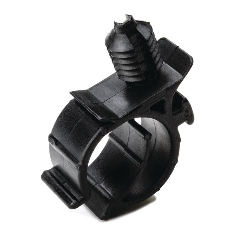 HellermannTyton - Befestigungsklammer Wellrohrhalter 151-00783(5000) 11x11 mm, schwarz − 5000 Stück