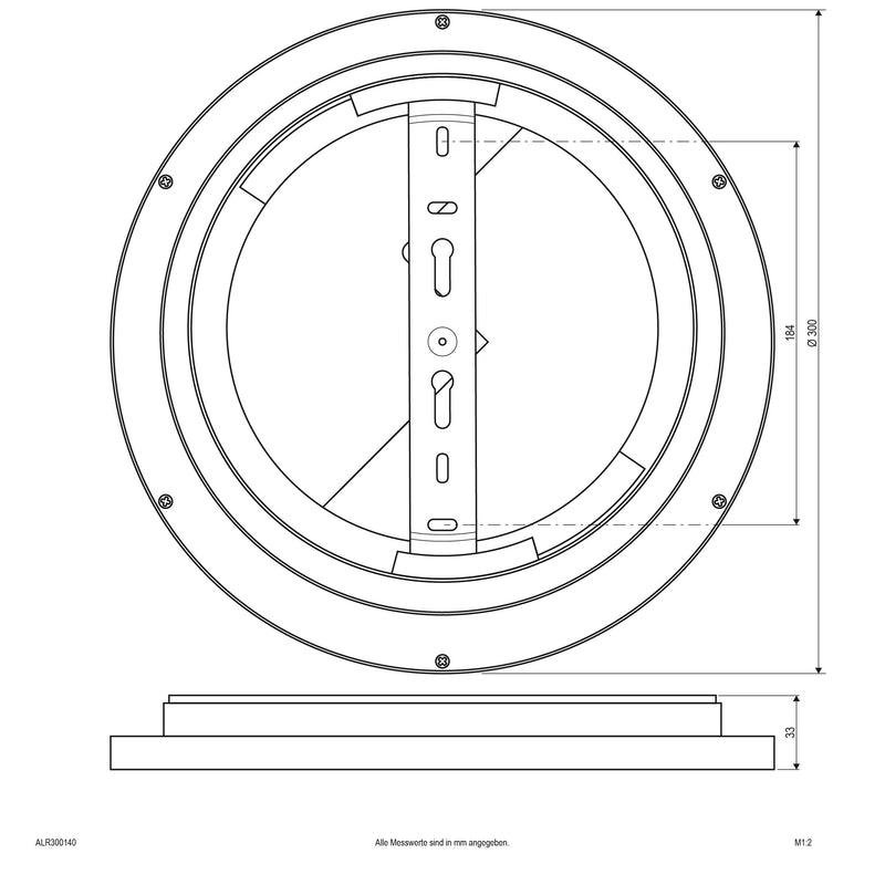 EVN Lichttechnik - Decken-/Wandleuchte LED-Anbauleuchte ALR300140